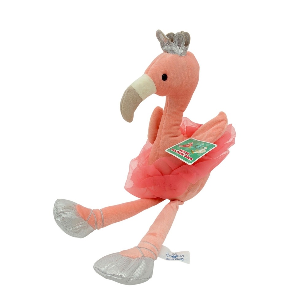 Hugfun Ballerina Flamingo Plush Pink Ballet Bird‎ Doll 20" NWT